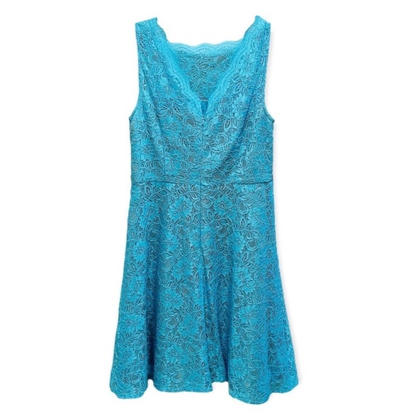 Calvin Klein blue lace a line dress size 10 - Picture 3 of 3